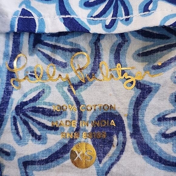 Lilly Pulitzer Boho Hippie Paisley Top Sz XL - Picture 7 of 8